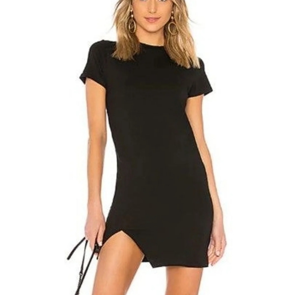 Superdown black jersey dress